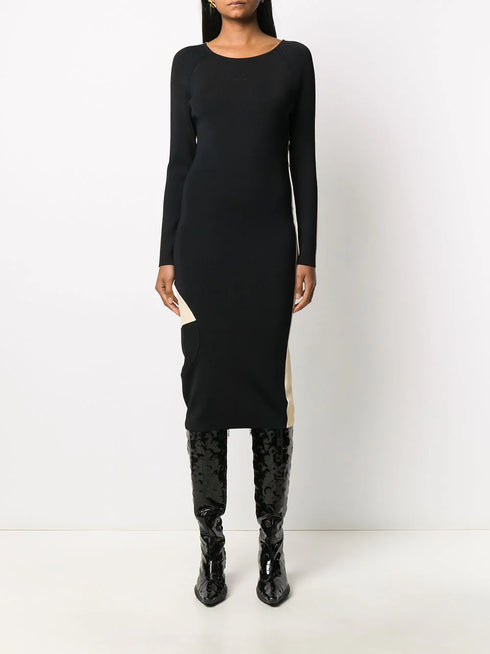 Front n' Back ribbed-knit dress